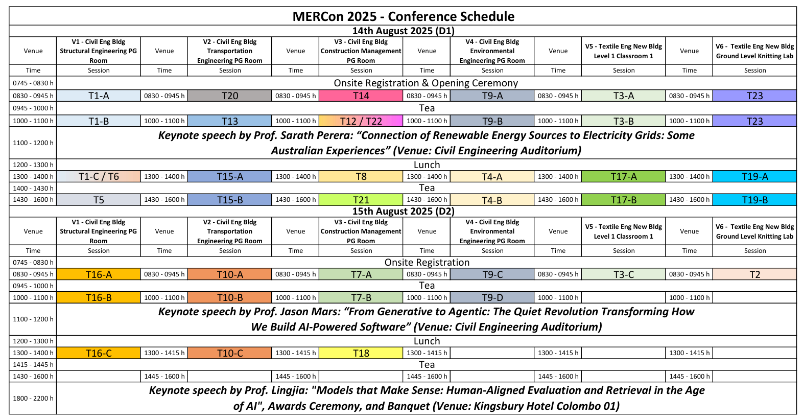 Conference Schedule